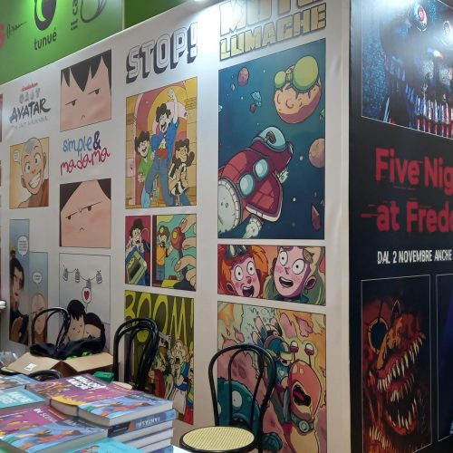 Uno stand di fumetti a Lucca Comics and Games