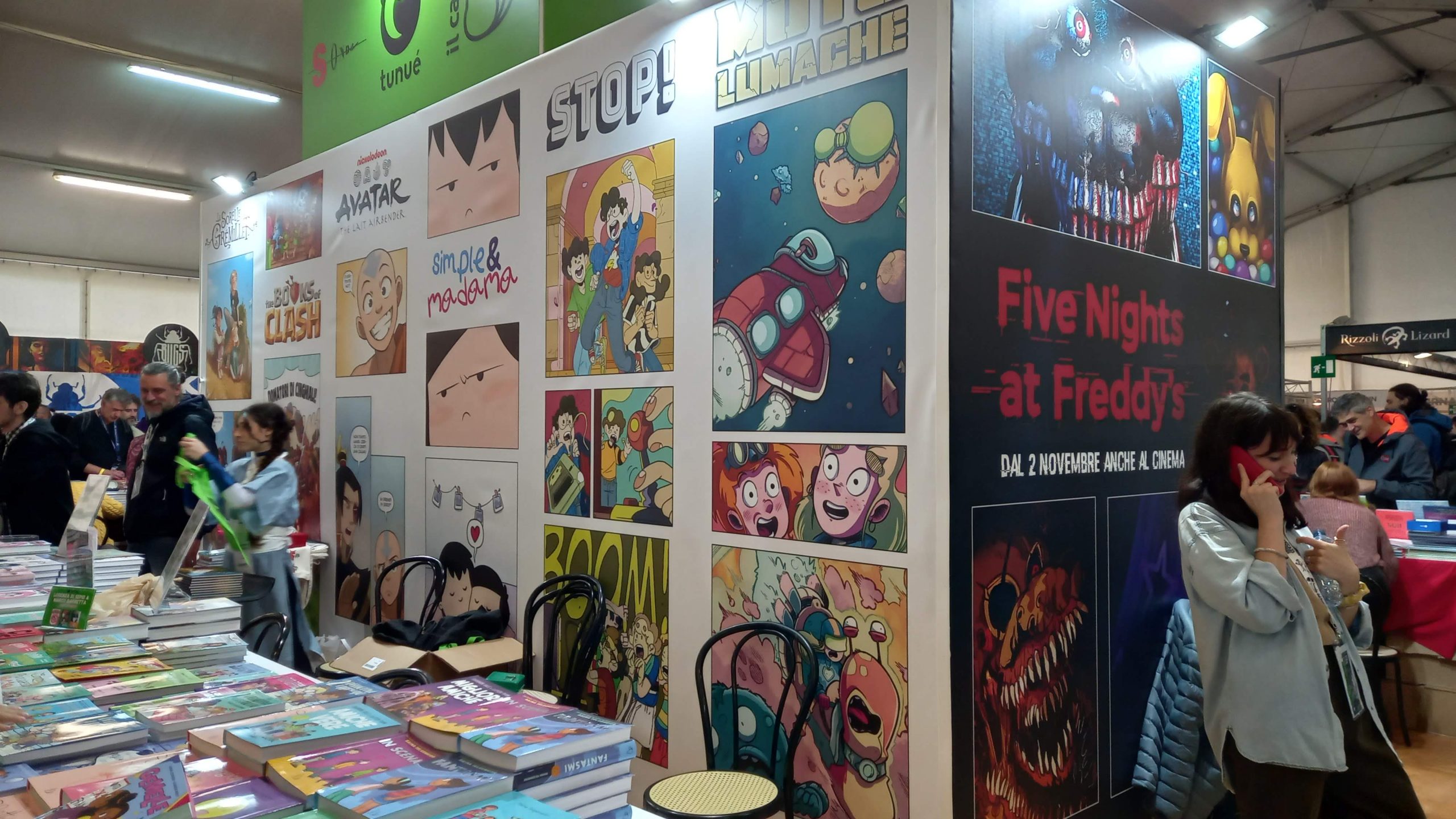 Uno stand di fumetti a Lucca Comics and Games